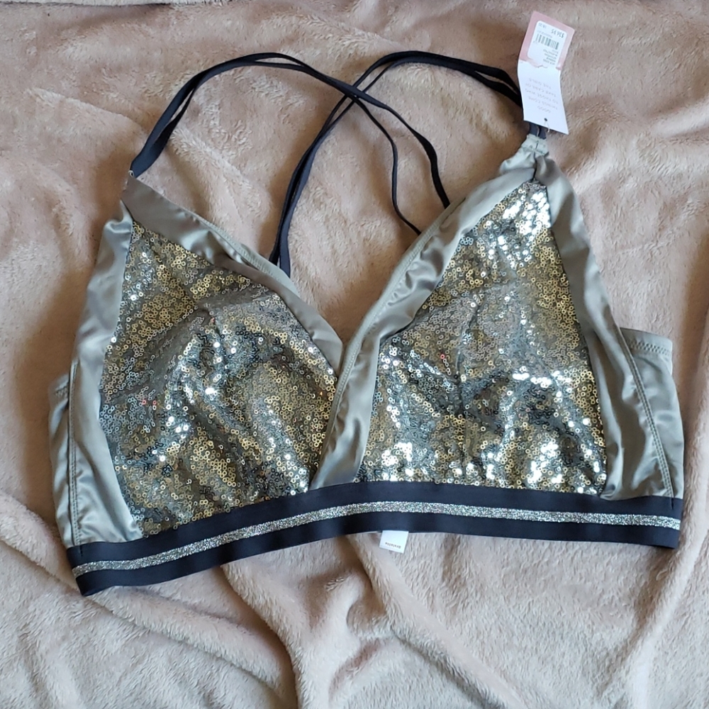 Sequin sparkle bralette new 18/20